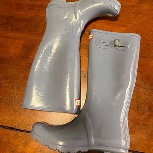 Hunter boots grey size 8
